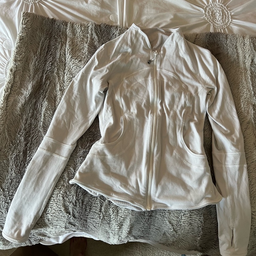 COPY - Lululemon white athletic jacket, reversible